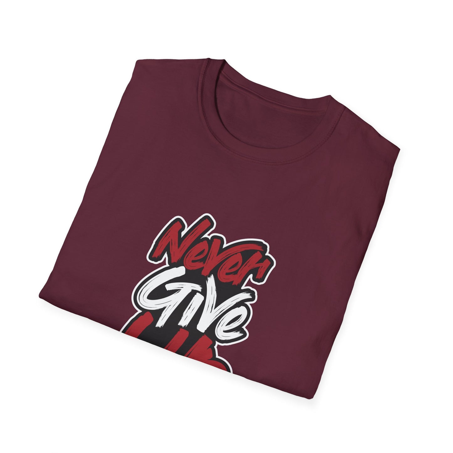 Never Give Up Unisex Softstyle T-Shirt