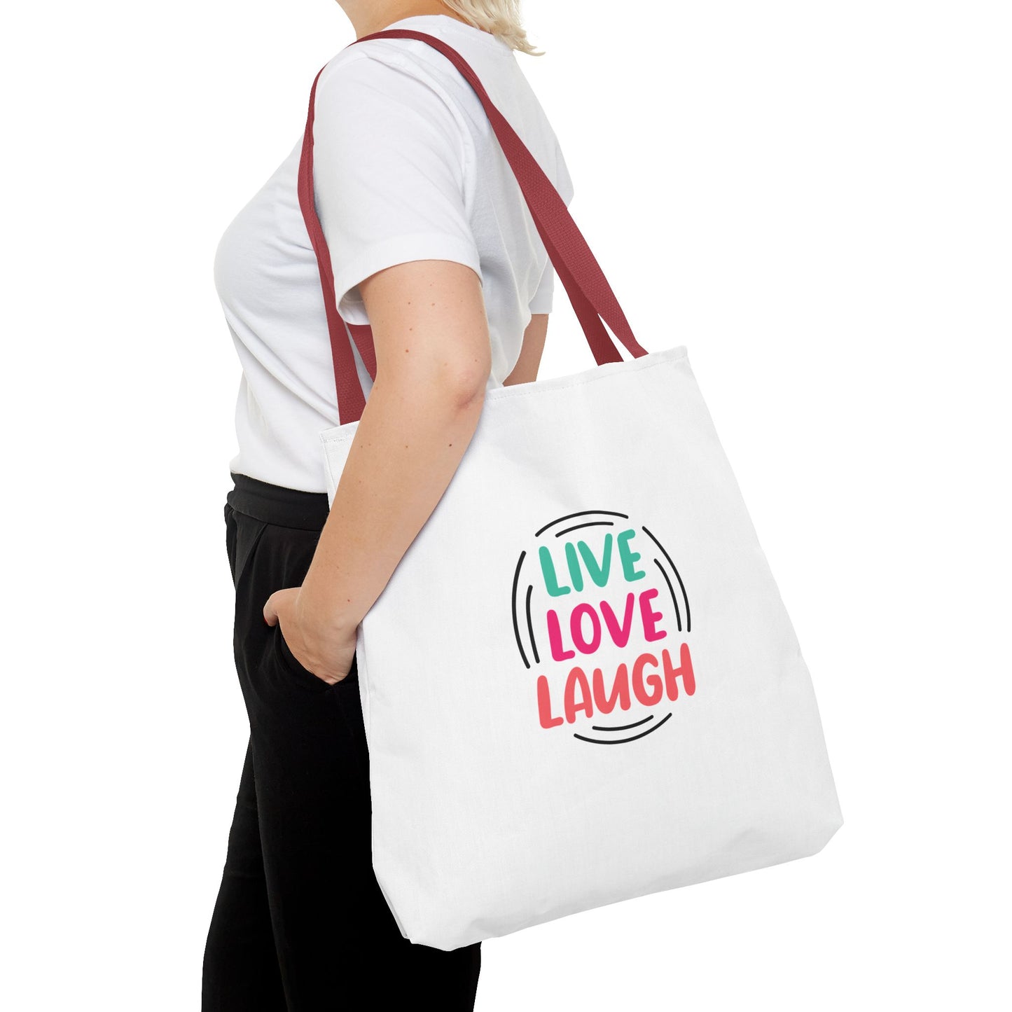 Live Love Laugh Tote Bag (AOP)