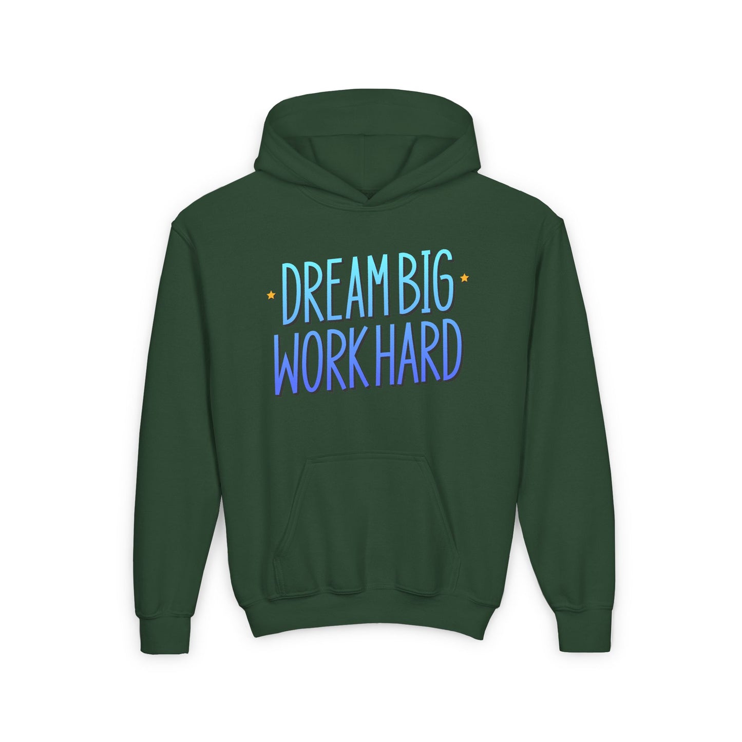Dream Big Work Hard Youth Heavy Blend Hooded Sweatshirt