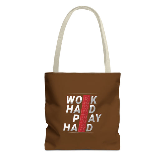 Work Hard Pray Hard Tote Bag (AOP)