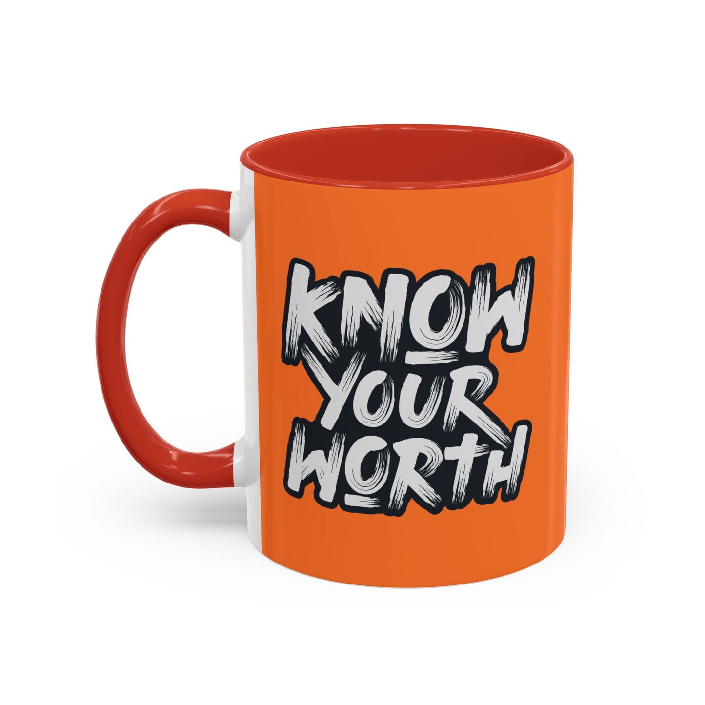 Know Your Worth Accent Coffee Mug (11, 15oz)