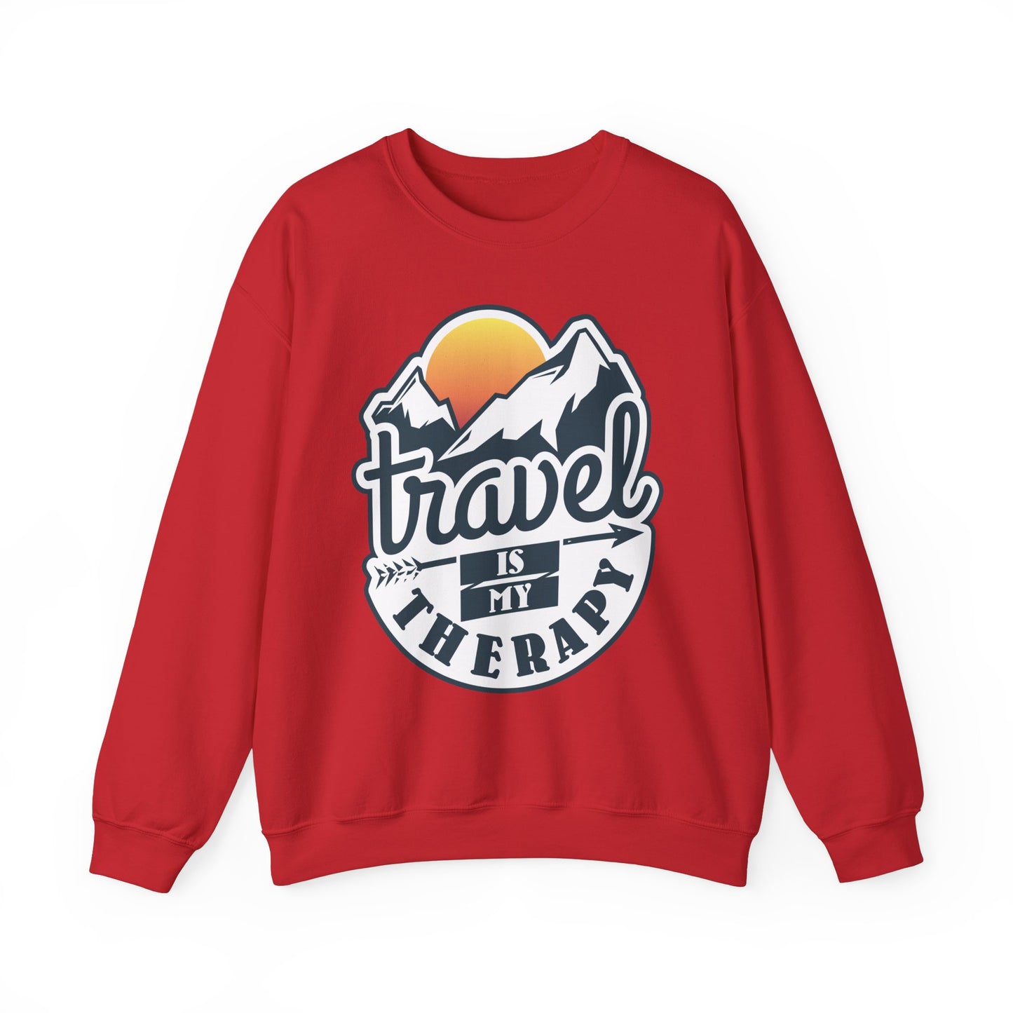 Travel Is My Therapy Unisex Heavy Blend™ Crewneck Sweatshirt