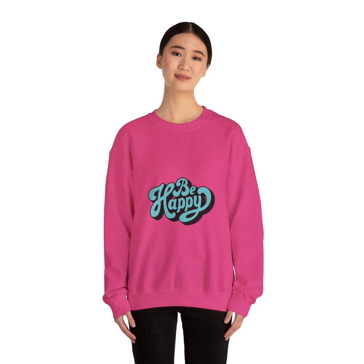 Be Happy Unisex Heavy Blend™ Crewneck Sweatshirt