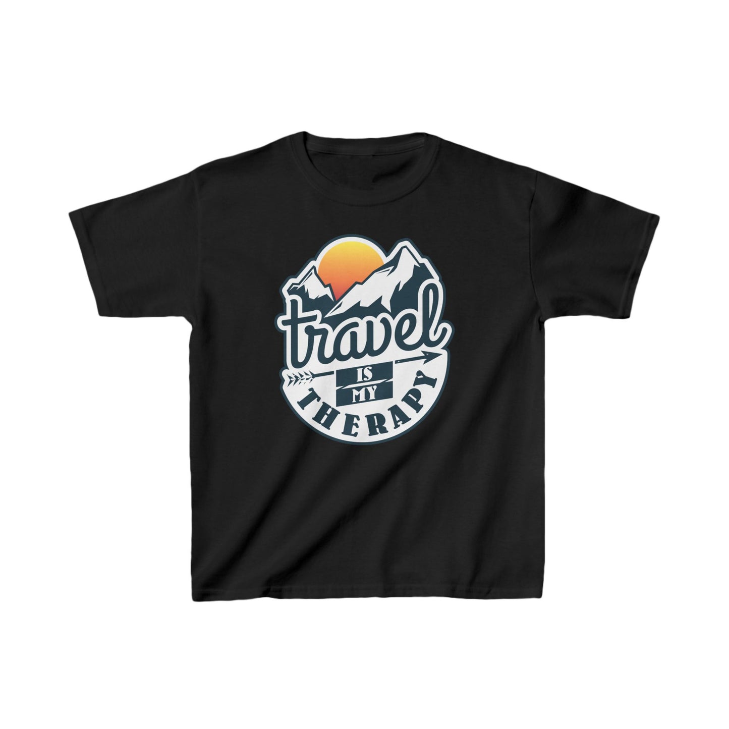 Travel Is My Therapy Kids Heavy Cotton™ Tee