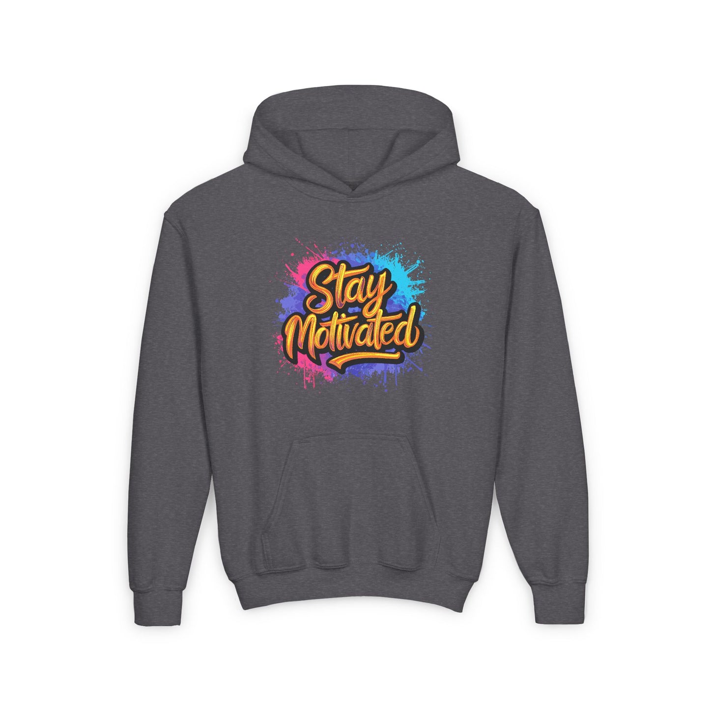 Stay Motivated Youth Heavy Blend Hooded Sweatshirt