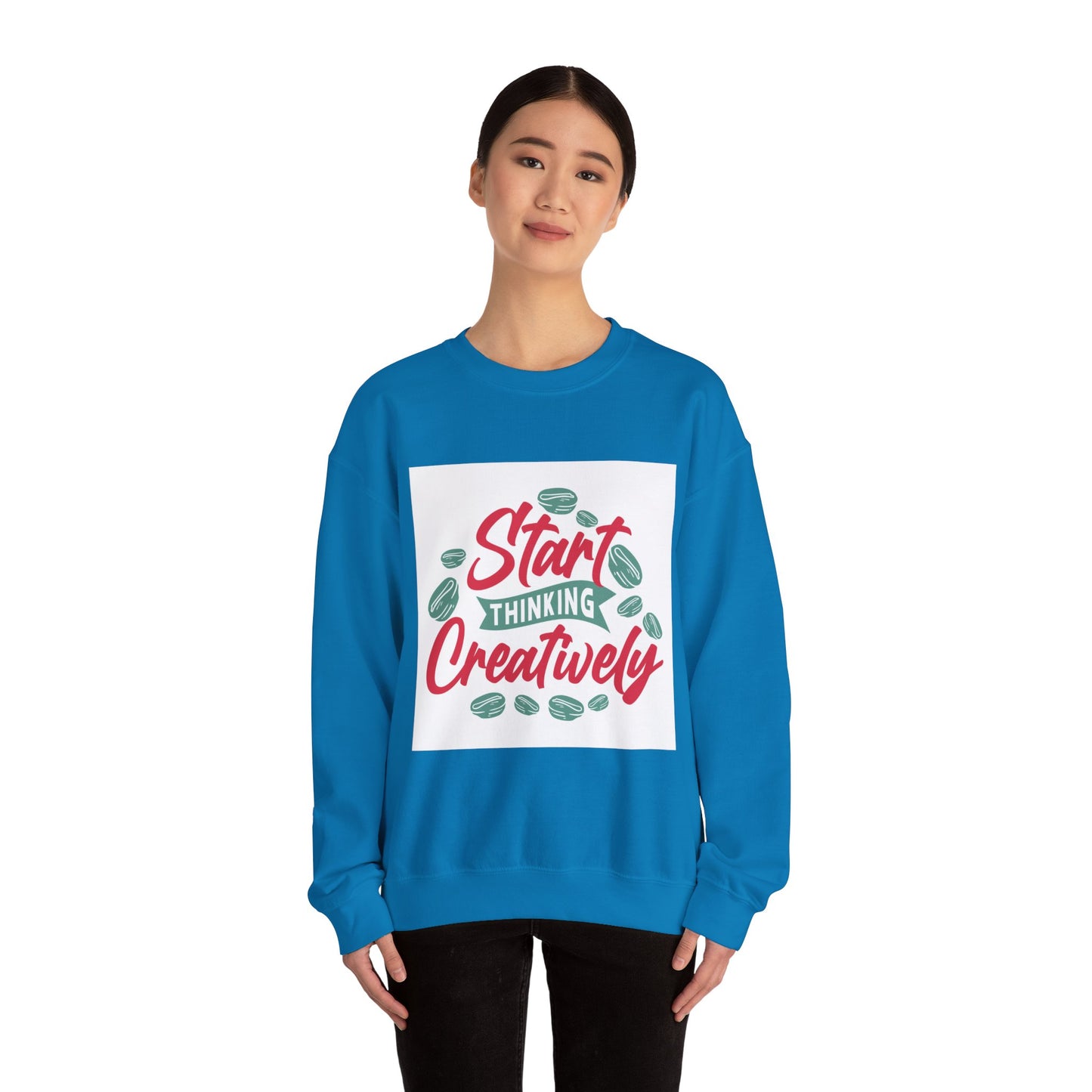 Start Thinking Unisex Heavy Blend™ Crewneck Sweatshirt