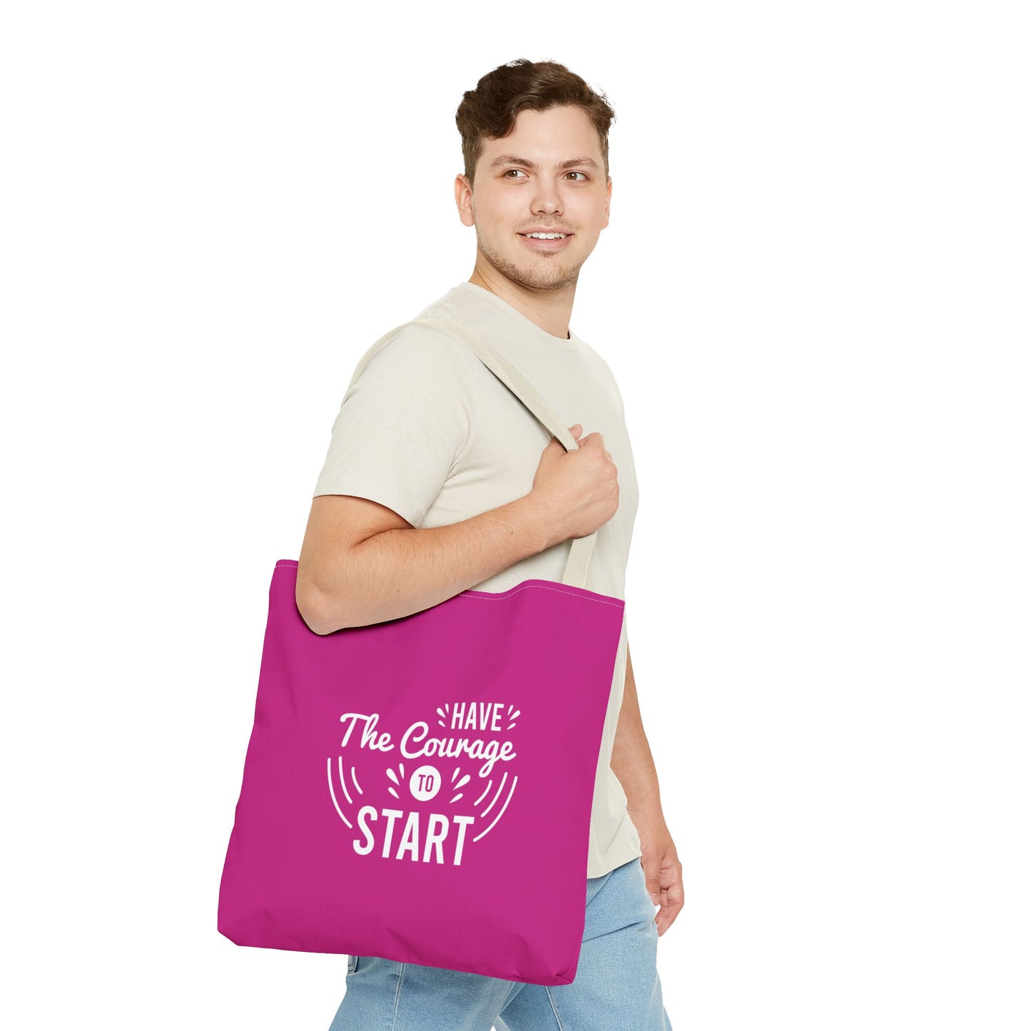 Have The Courage To Start Tote Bag (AOP)