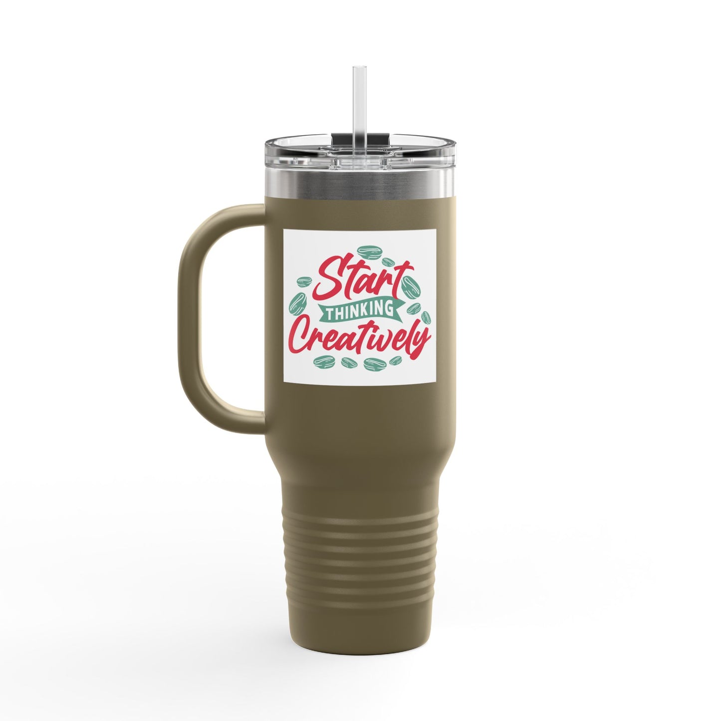 Start Thinking Insulated Travel Mug, 40oz