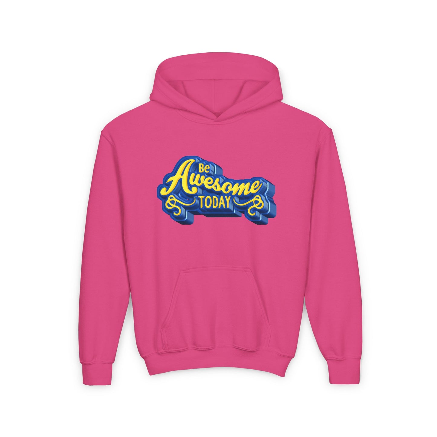 Be Awesome Today Youth Heavy Blend Hooded Sweatshirt