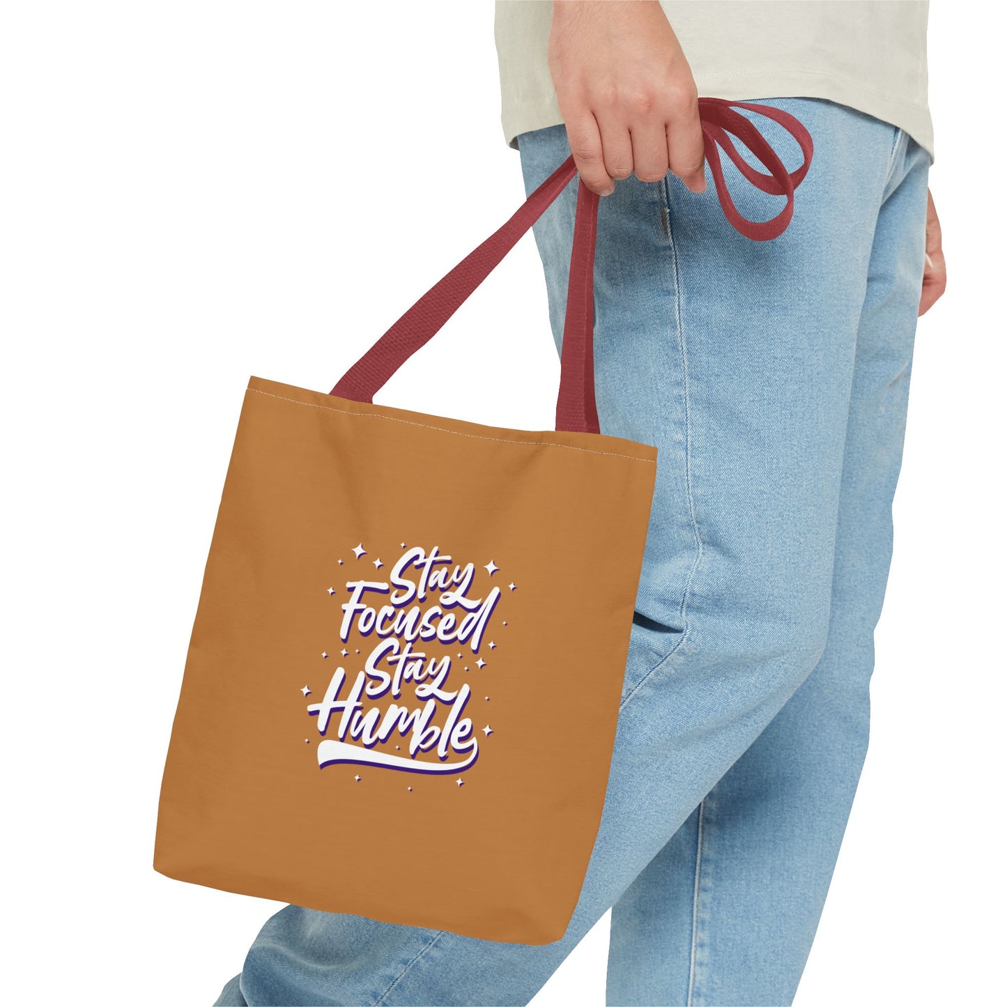 Stay Focused Stay Humble Tote Bag (AOP)