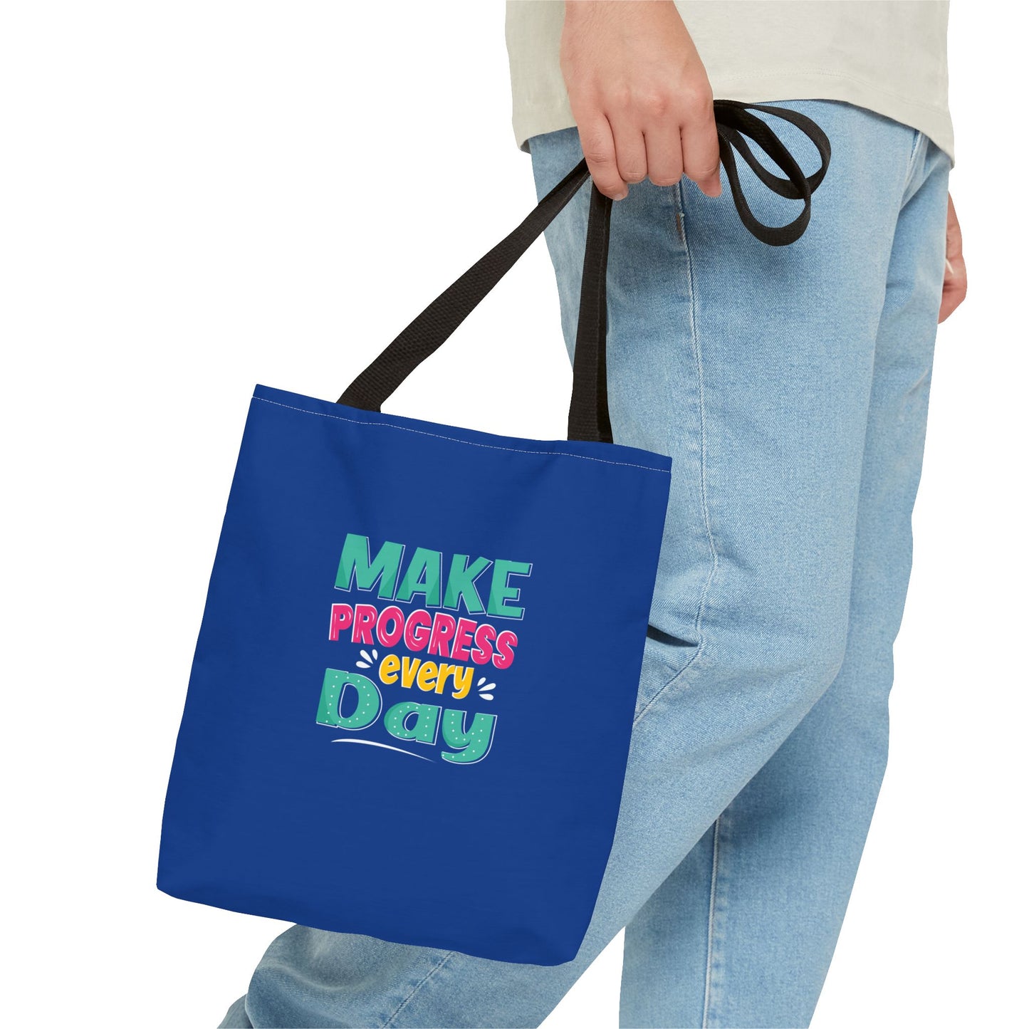 Make Progress Every Day Tote Bag (AOP)