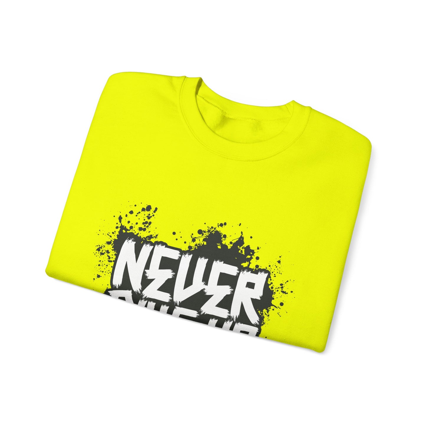 Never Give Up Unisex Heavy Blend™ Crewneck Sweatshirt