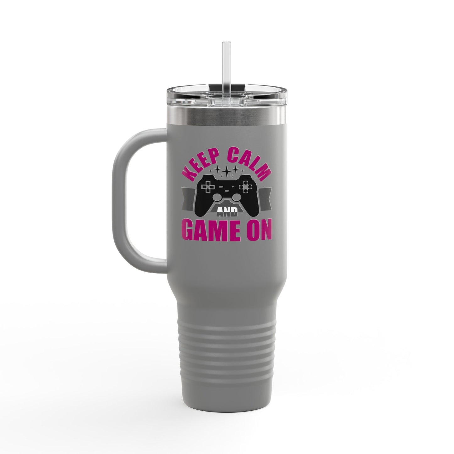 Keep Calm And Game On Insulated Travel Mug, 40oz