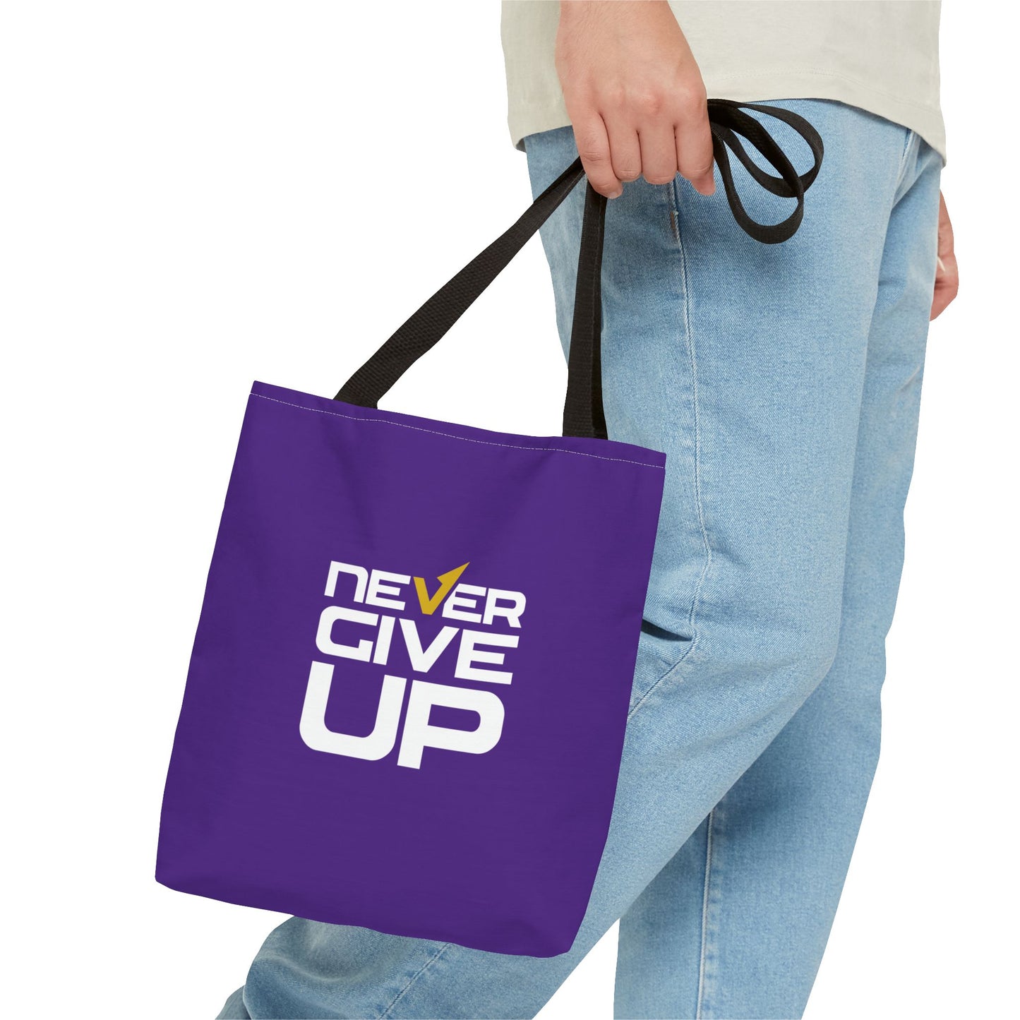 Never Give Up Tote Bag (AOP)