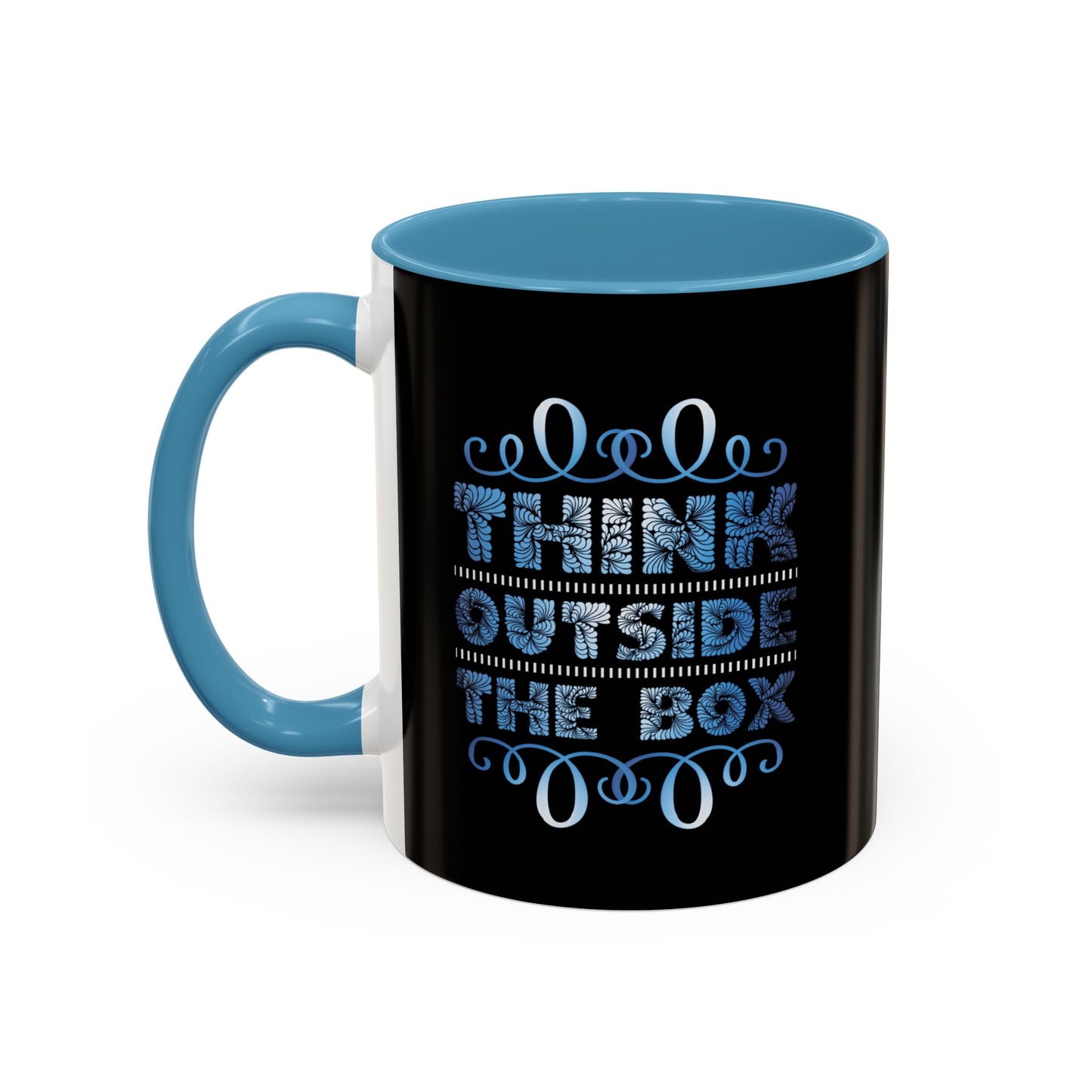 Think Outside The Box Accent Coffee Mug (11, 15oz)