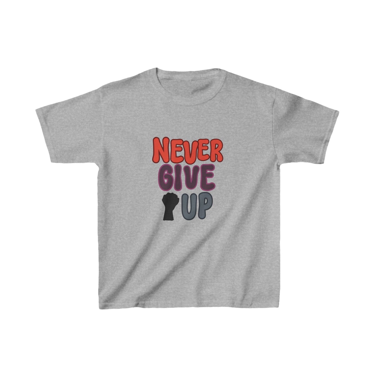 Never Give Up Kids Heavy Cotton™ Tee