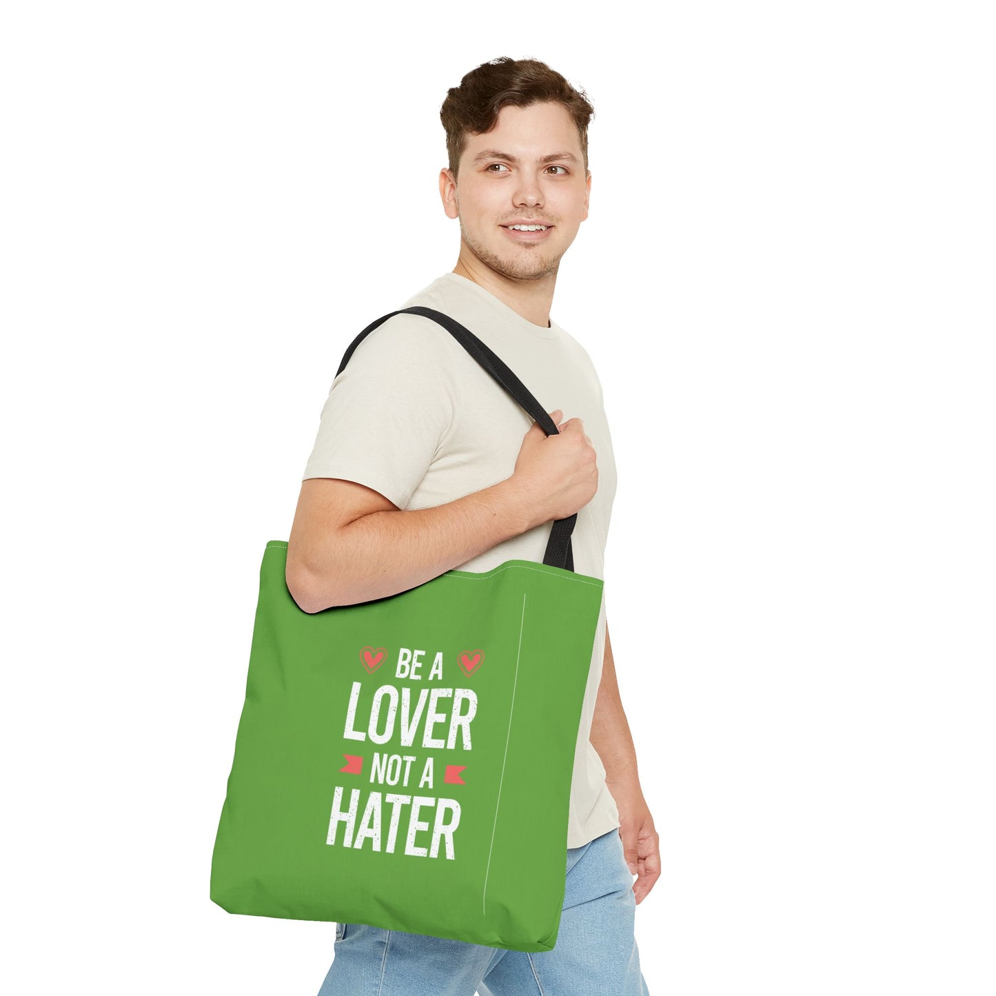 Be A Lover Not A Hater Tote Bag (AOP)