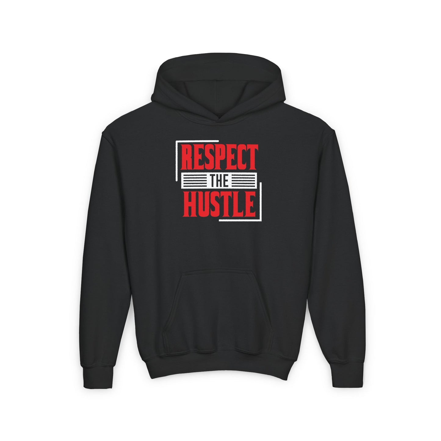 Respect The Hustle Youth Heavy Blend Hooded Sweatshirt
