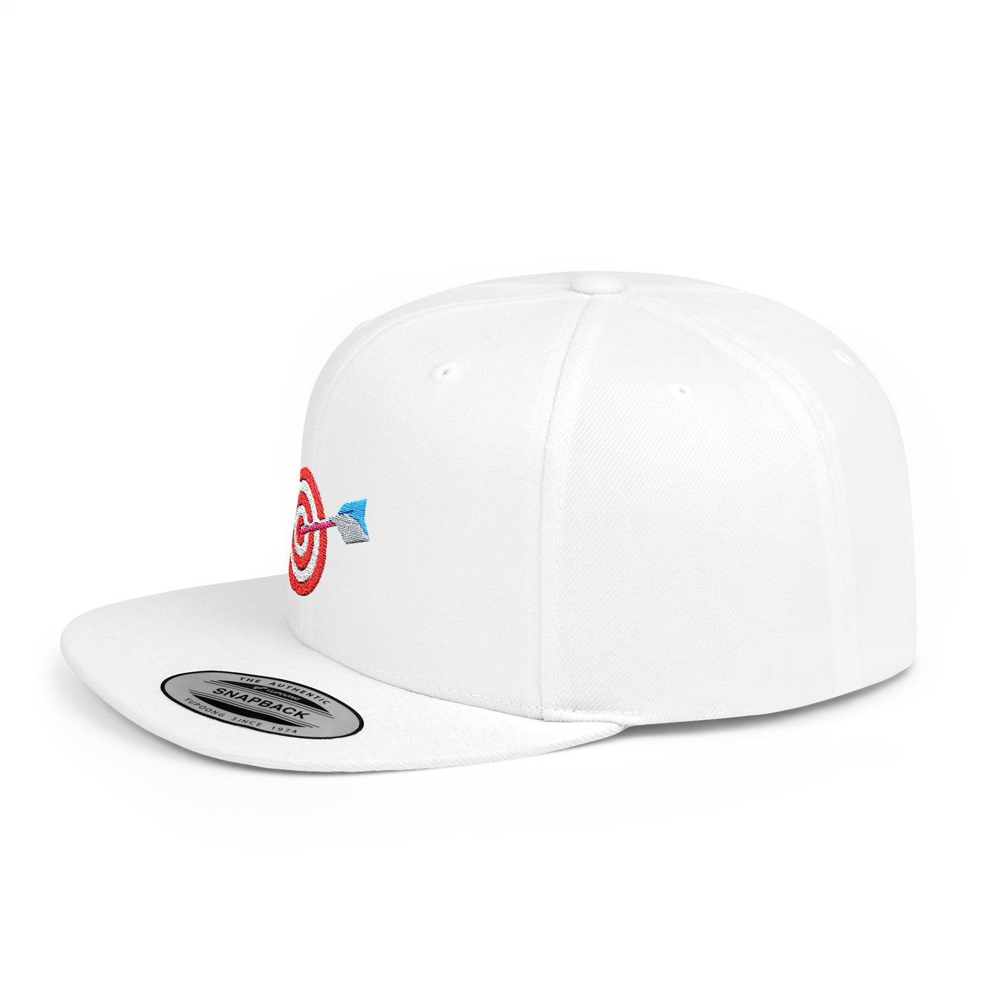 3d Render Arroe Hit The Center Of Target Or Goal Of Success Flat Bill Snapback