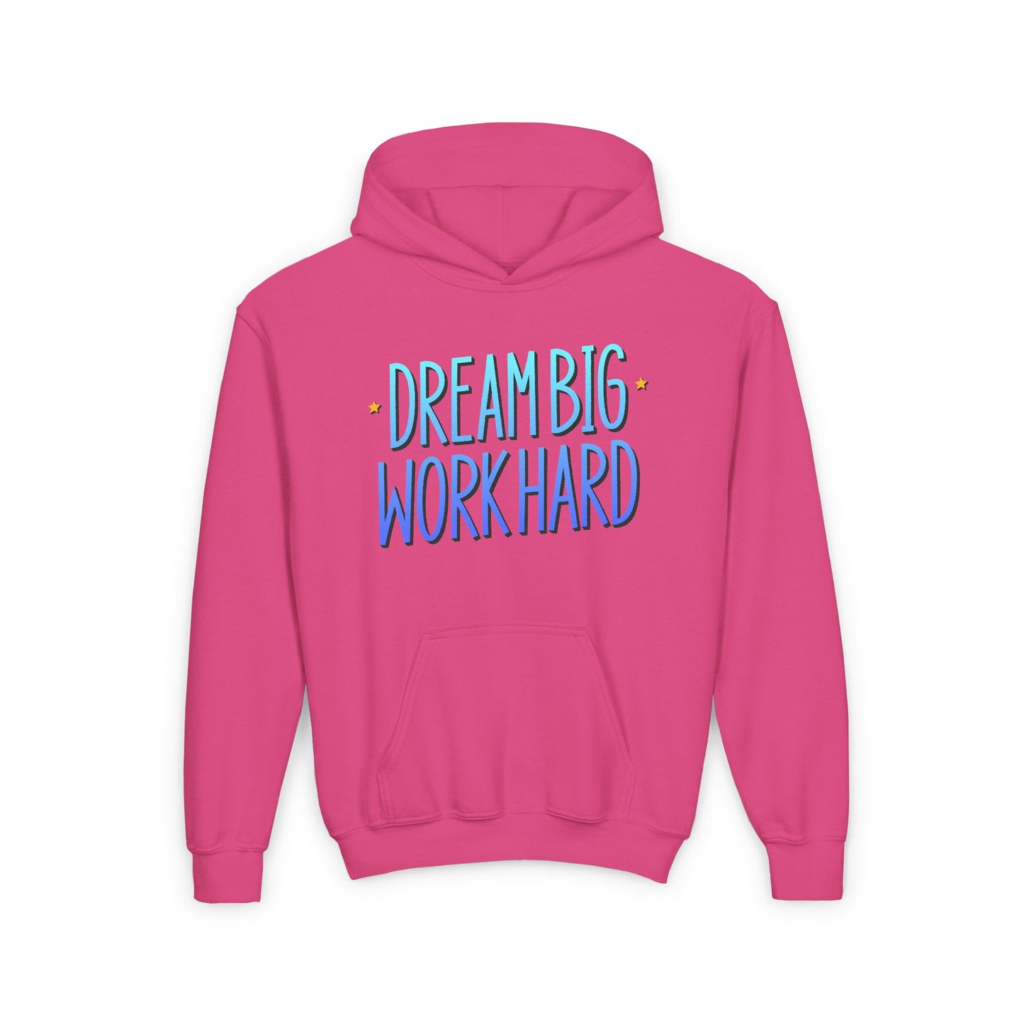 Dream Big Work Hard Youth Heavy Blend Hooded Sweatshirt