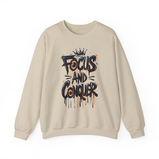 Focus And Conquer Unisex Heavy Blend™ Crewneck Sweatshirt