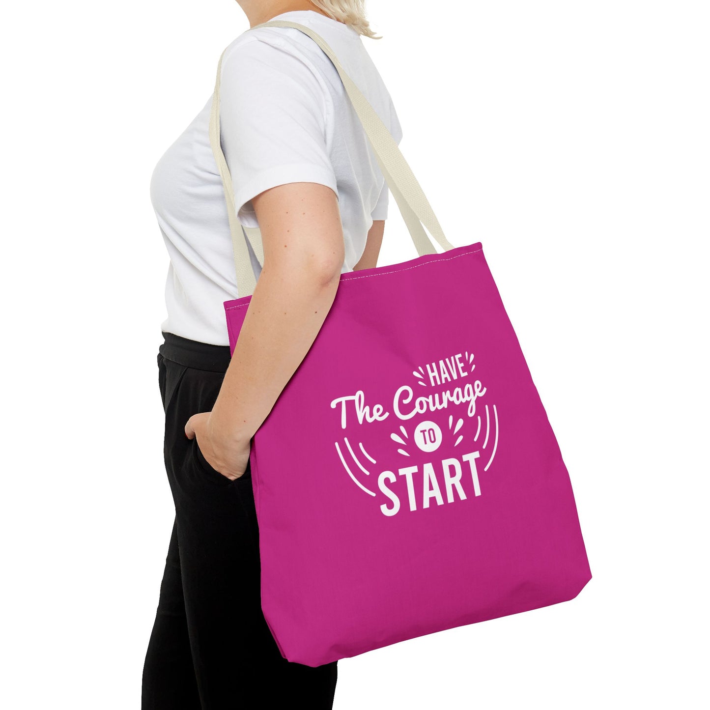 Have The Courage To Start Tote Bag (AOP)