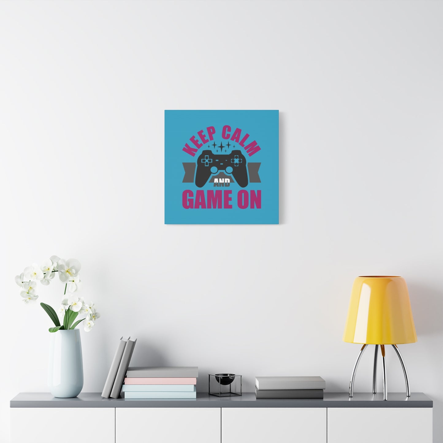 Keep Calm And Game On Matte Canvas, Stretched, 1.25"
