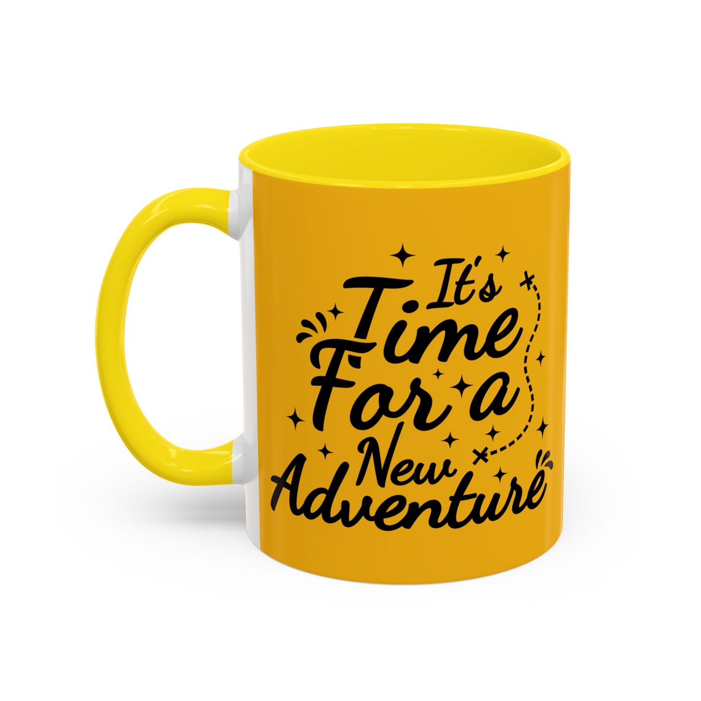 It's Time For A New Adventure Accent Coffee Mug (11, 15oz)