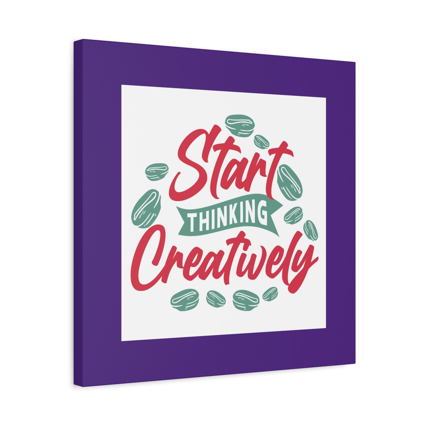 Start Thinking Matte Canvas, Stretched, 1.25"