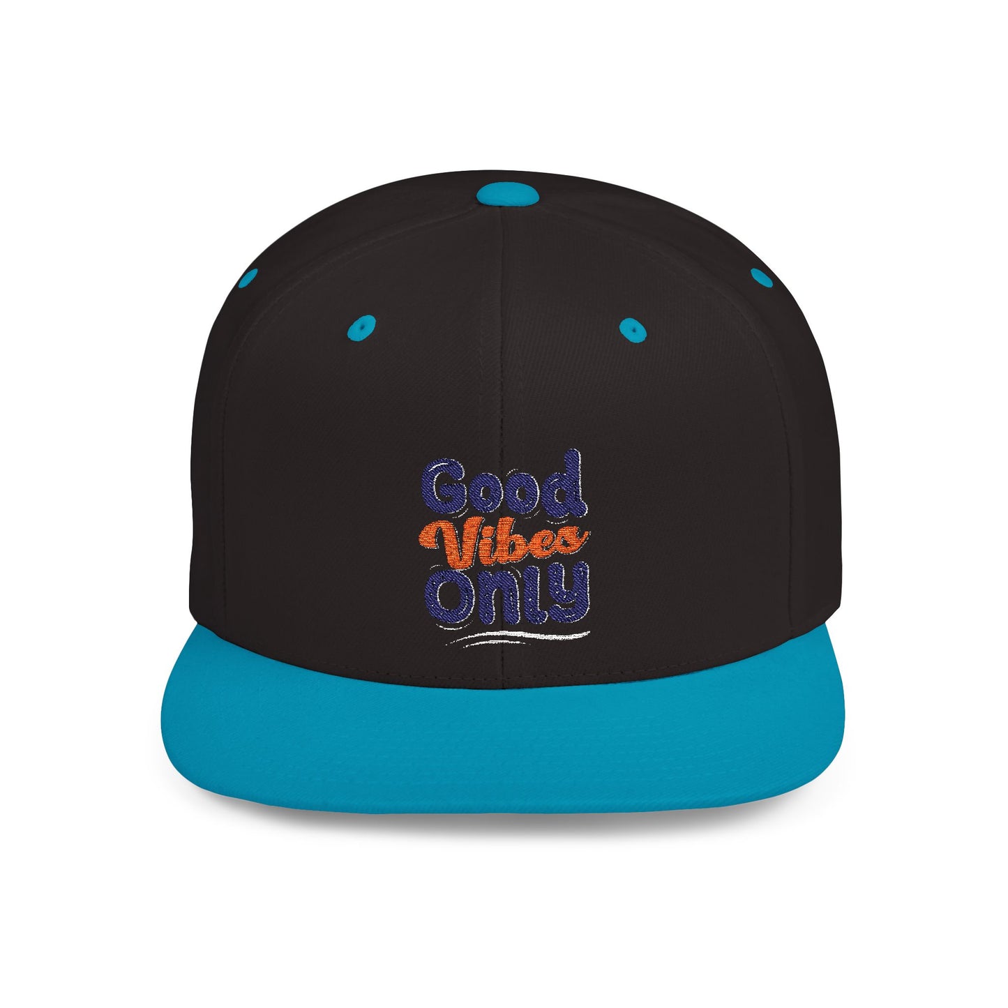 Good Vides Only Flat Bill Snapback