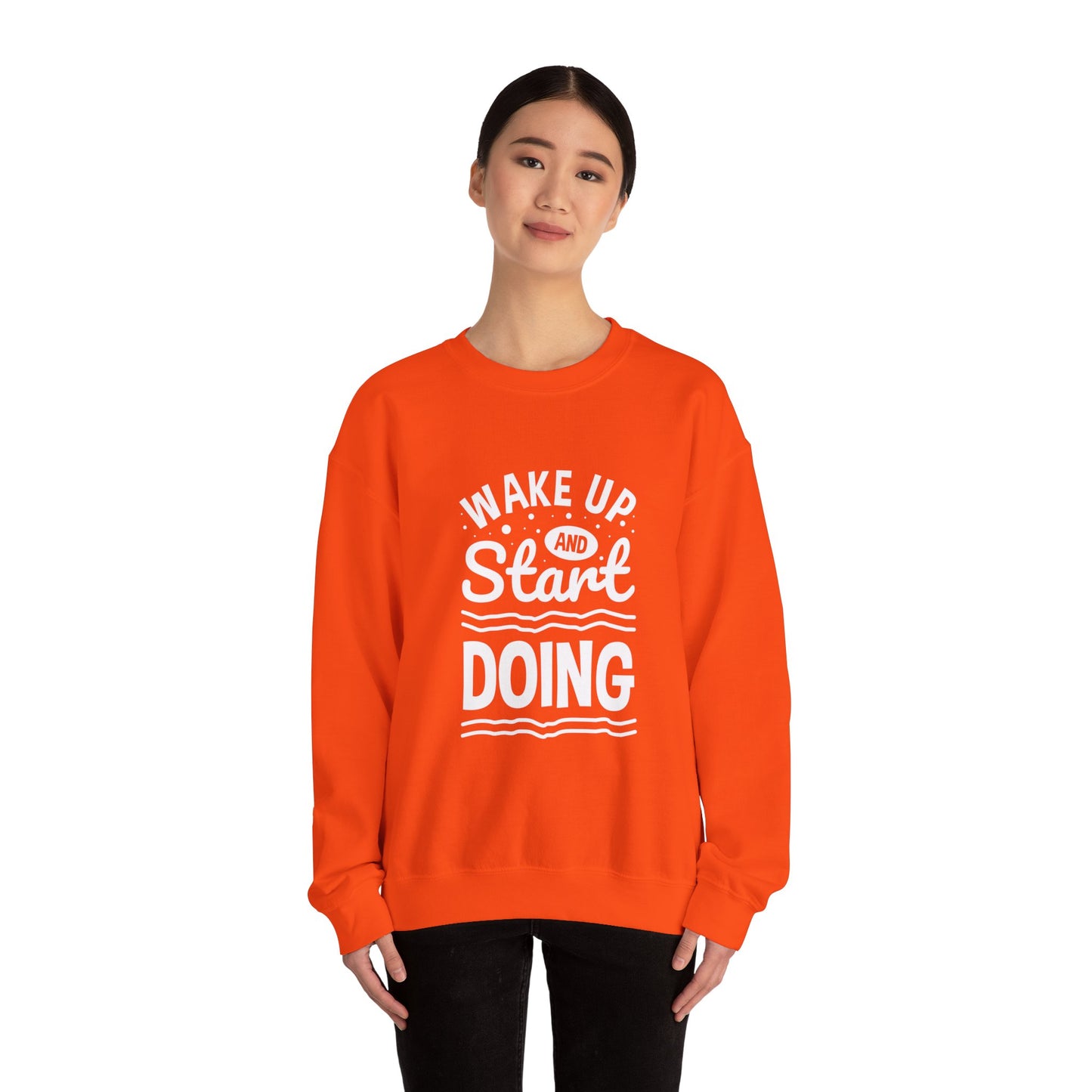 Wake Up And Start Doing Unisex Heavy Blend™ Crewneck Sweatshirt