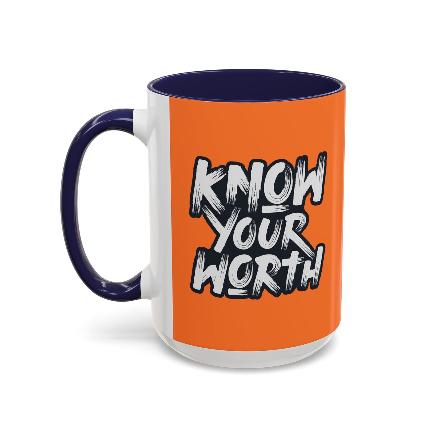 Know Your Worth Accent Coffee Mug (11, 15oz)