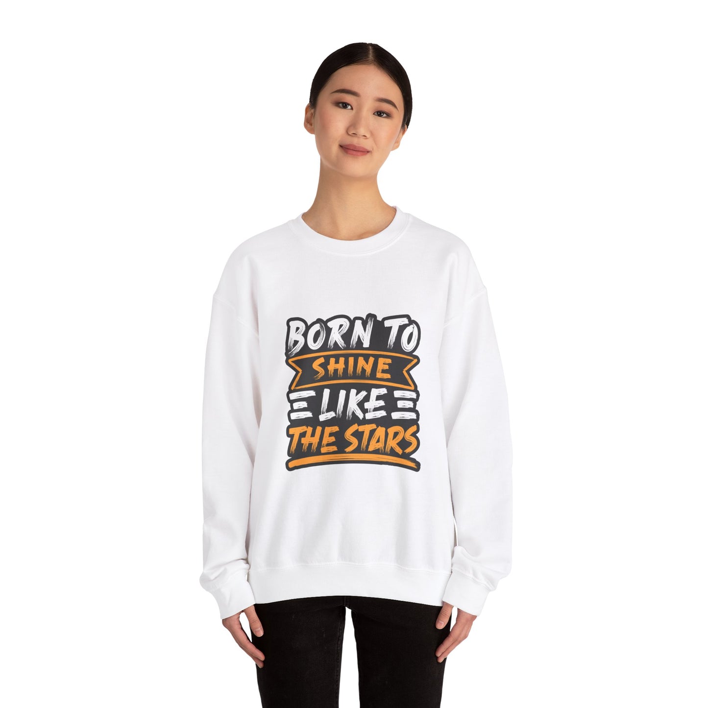 Born To Shine Like The Stars Unisex Heavy Blend™ Crewneck Sweatshirt