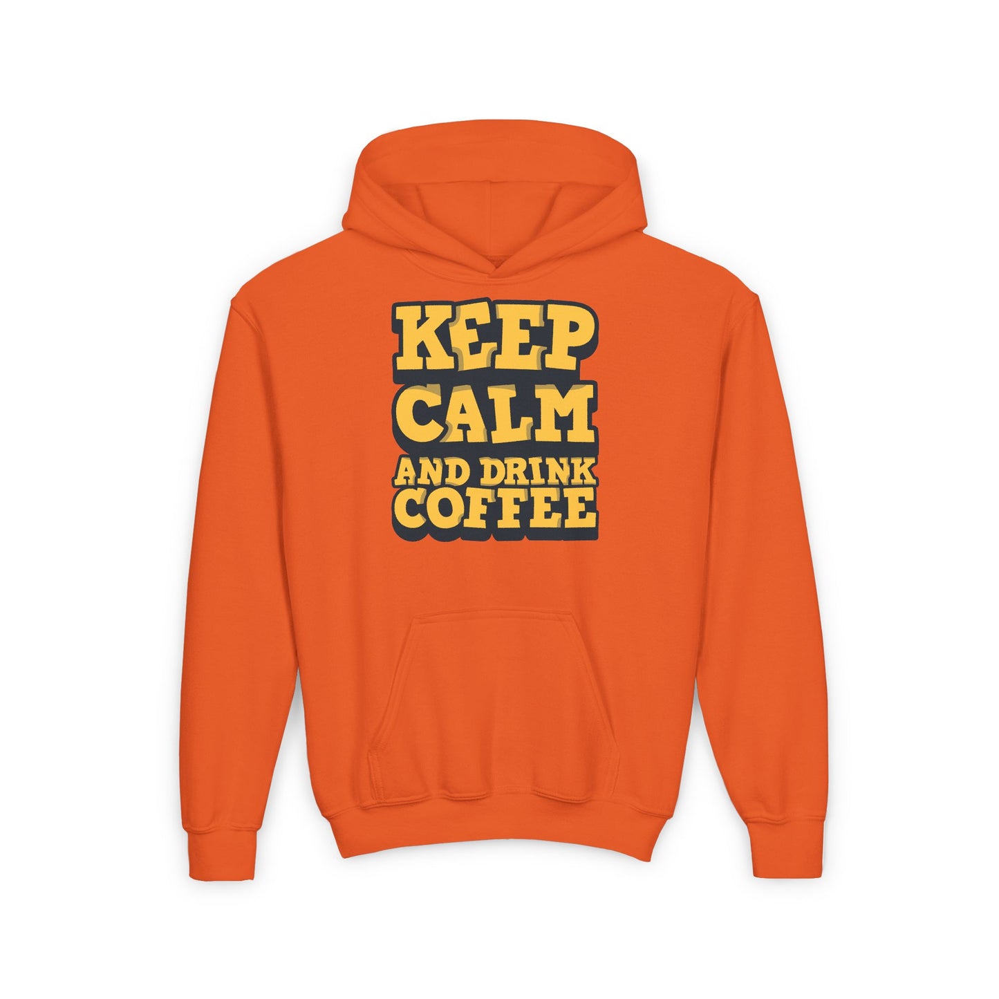 Keep Calm And Drink Coffee Youth Heavy Blend Hooded Sweatshirt