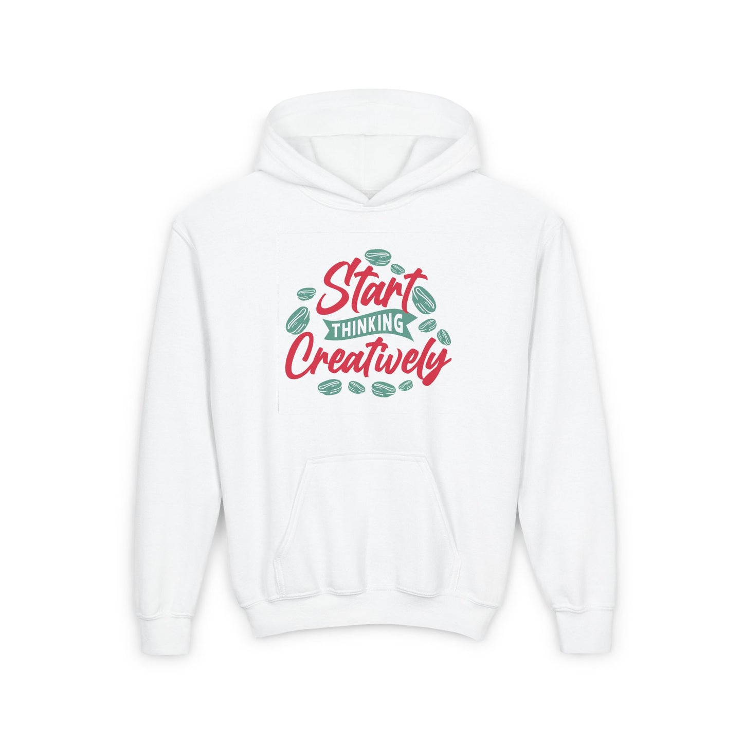 Start Thinking Youth Heavy Blend Hooded Sweatshirt