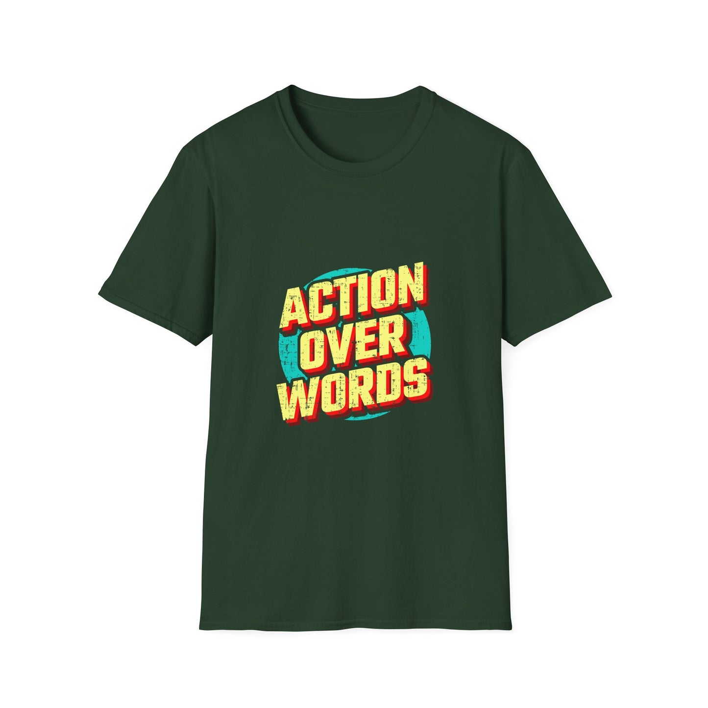 Action Over Words Unisex Softstyle T-Shirt