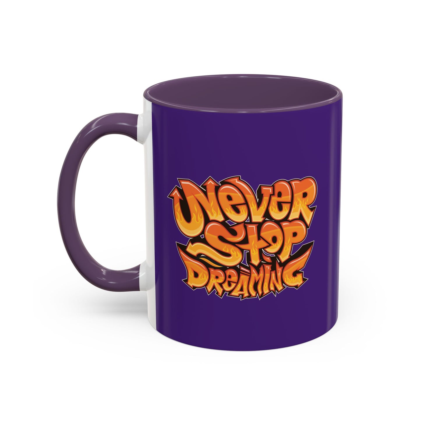 Never Stop Dreaming Accent Coffee Mug (11, 15oz)