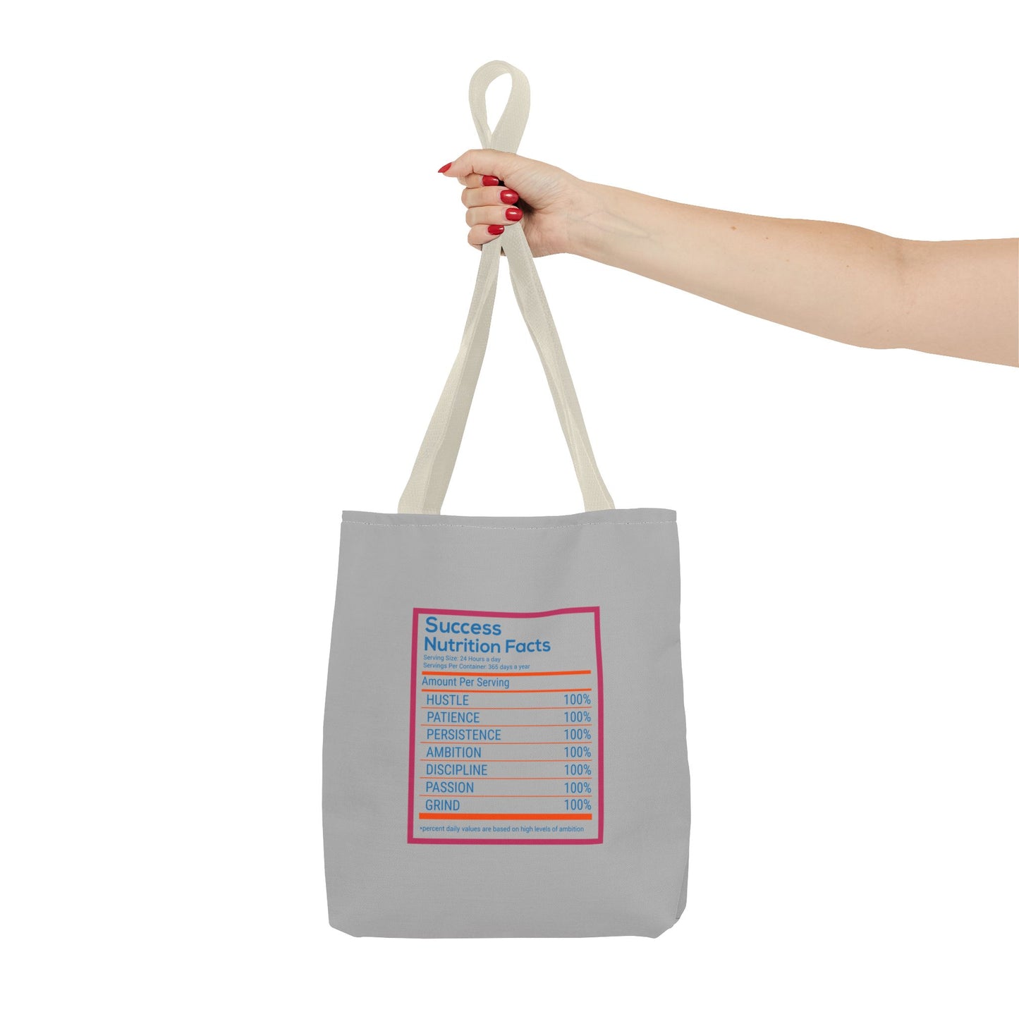 Success Nutrition Facts Tote Bag (AOP)