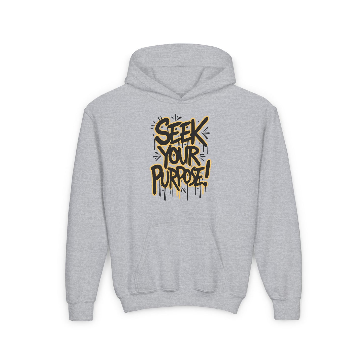 Seek Your Purpose! Youth Heavy Blend Hooded Sweatshirt