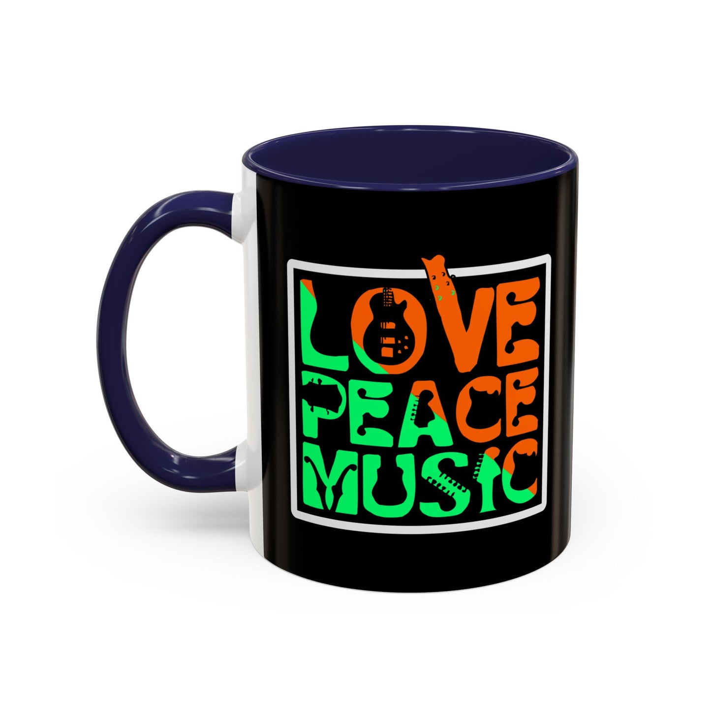 Love Peace Music Accent Coffee Mug (11, 15oz)