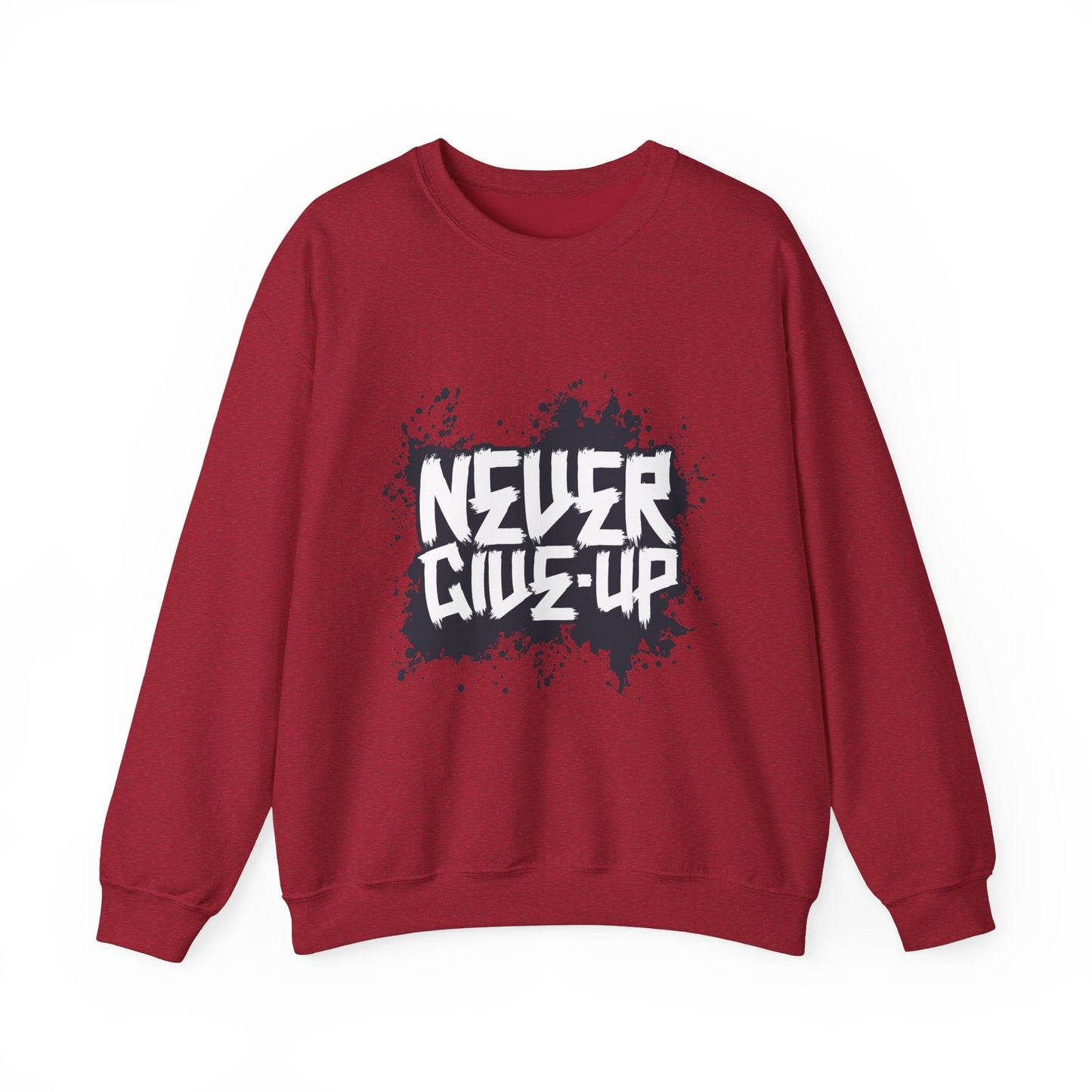 Never Give Up Unisex Heavy Blend™ Crewneck Sweatshirt
