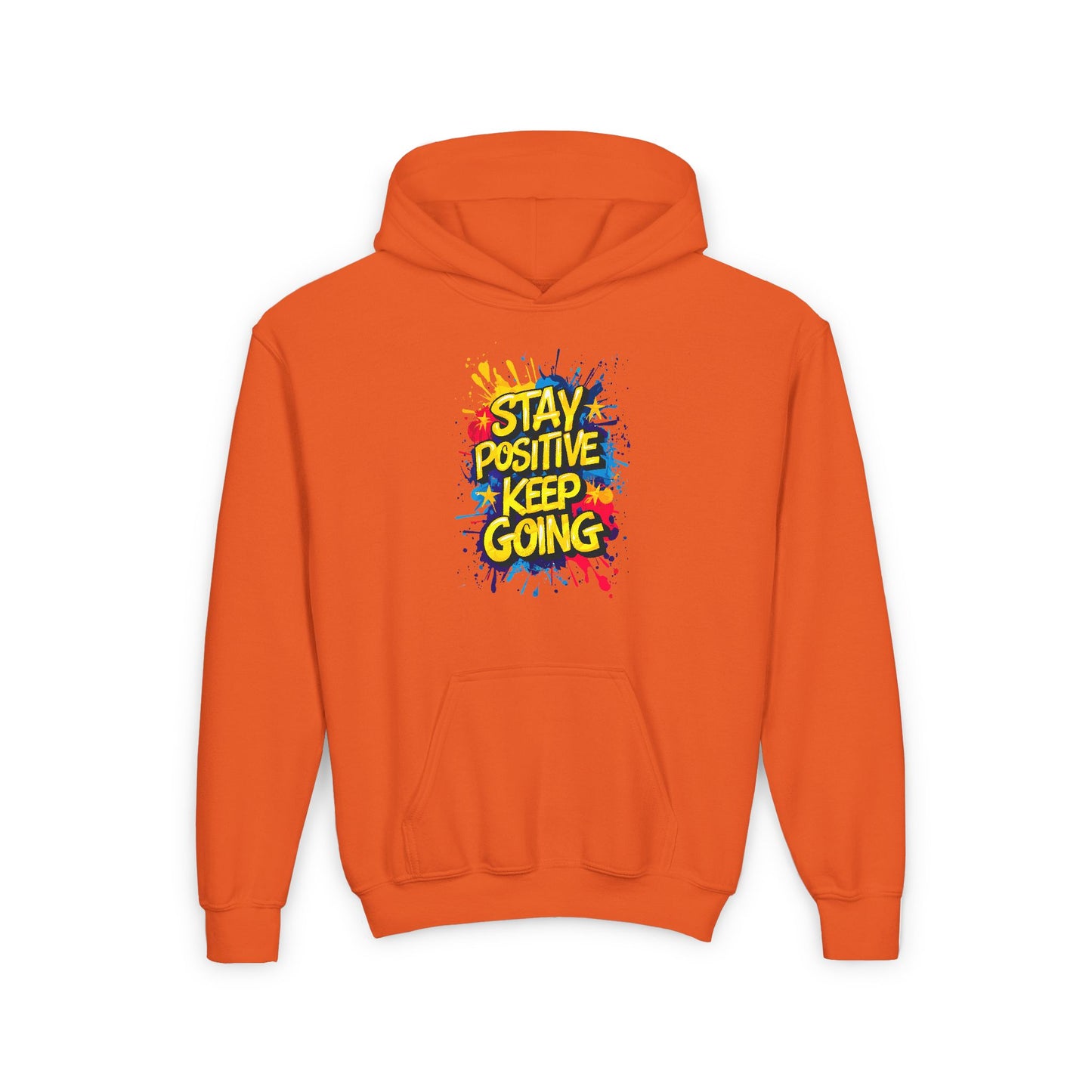 Stay Positive Keep Going Youth Heavy Blend Hooded Sweatshirt