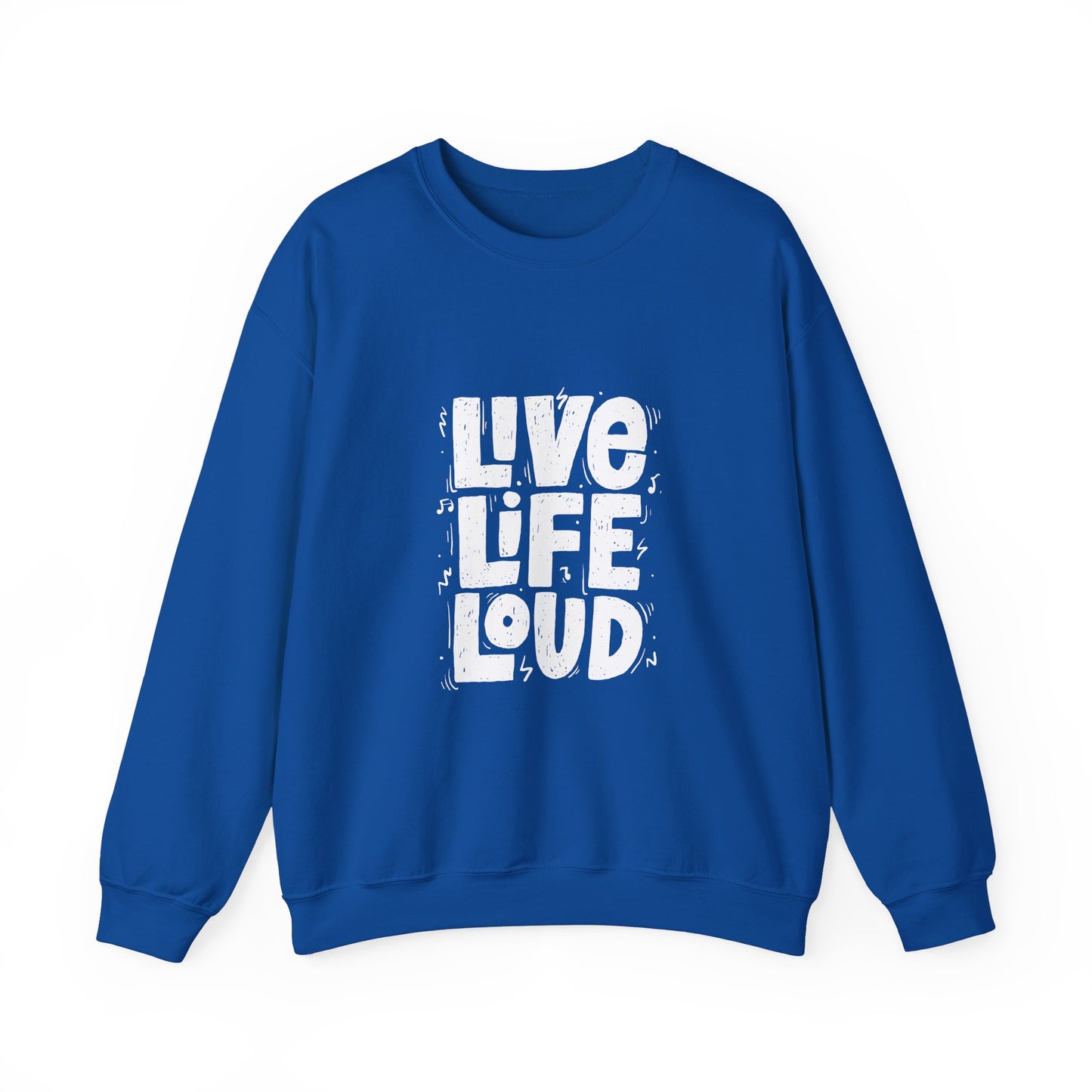 Live Life Loud Unisex Heavy Blend™ Crewneck Sweatshirt