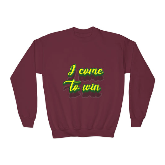 I Come To Win Youth Crewneck Sweatshirt