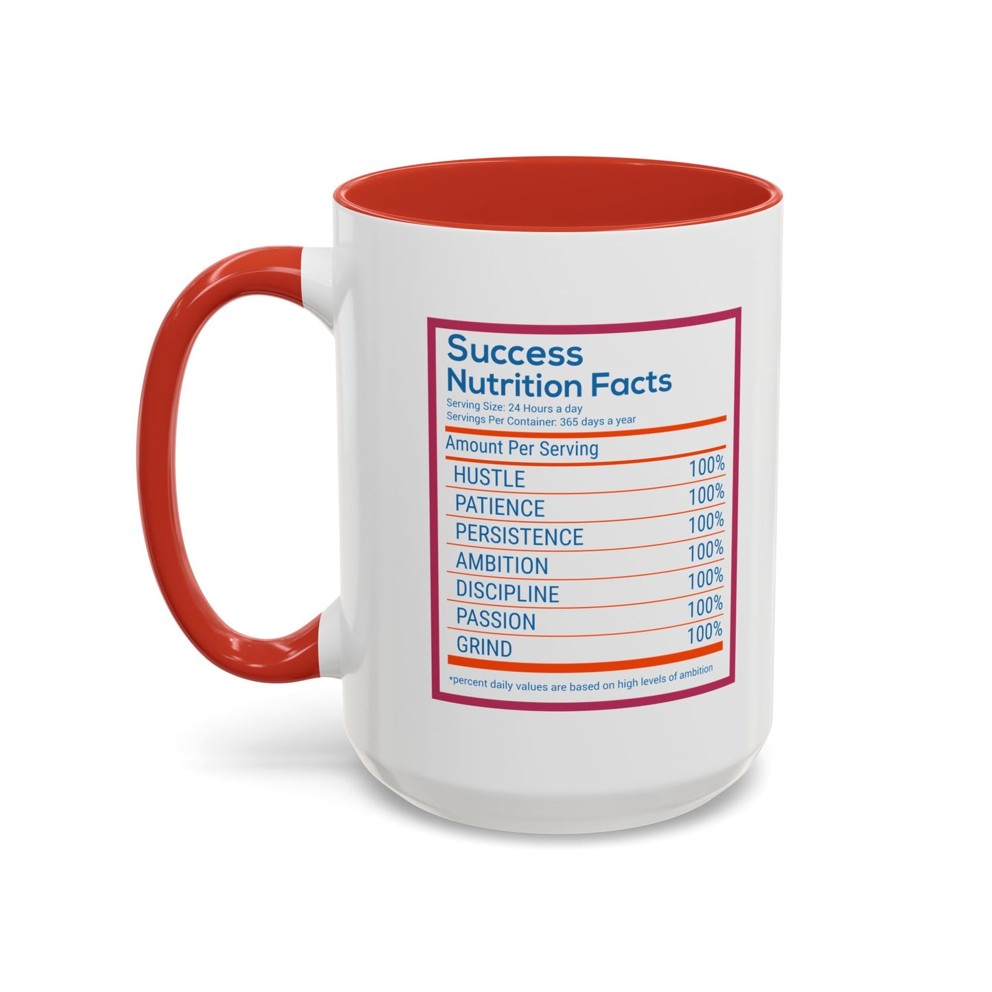 Success Nutrition Facts Accent Coffee Mug (11, 15oz)