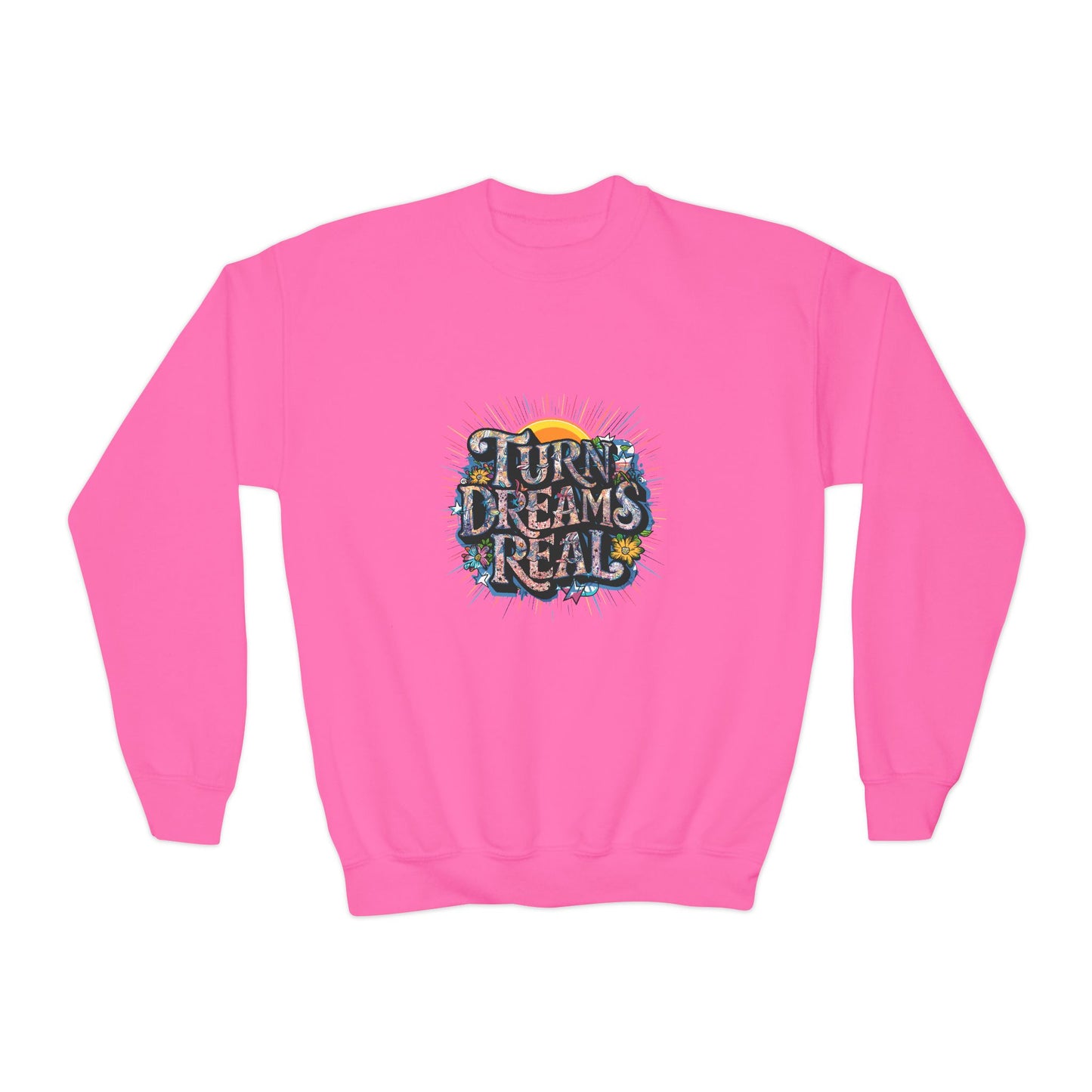 Turns Dreams Real Youth Crewneck Sweatshirt
