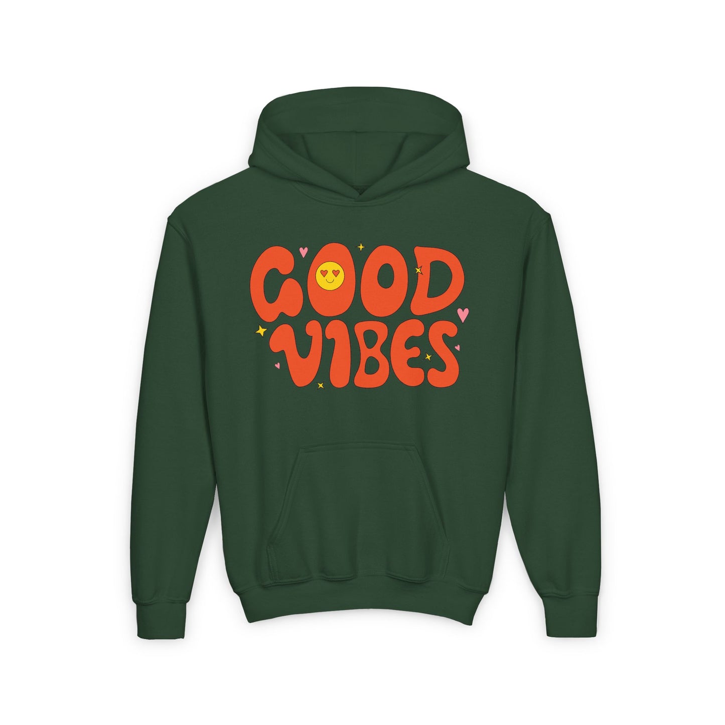 Good Vibes Youth Heavy Blend Hooded Sweatshirt