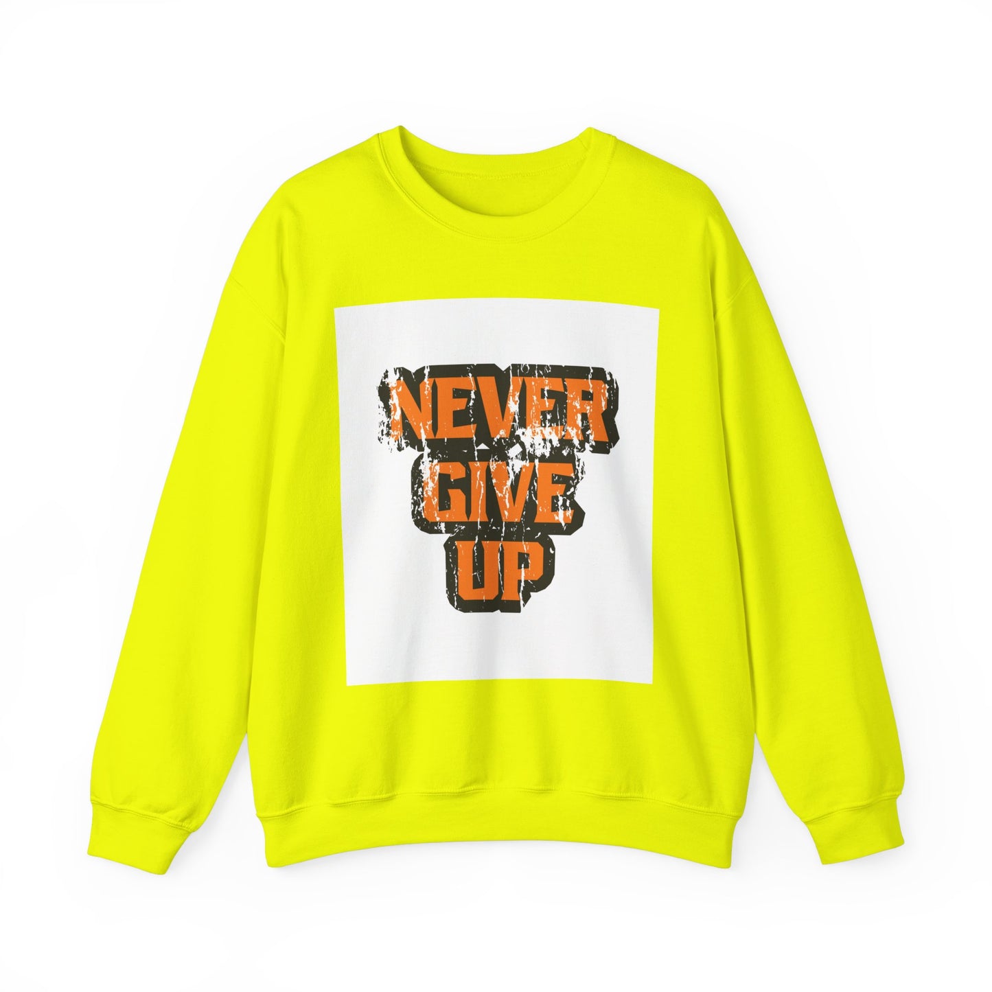 Never Give Up Unisex Heavy Blend™ Crewneck Sweatshirt