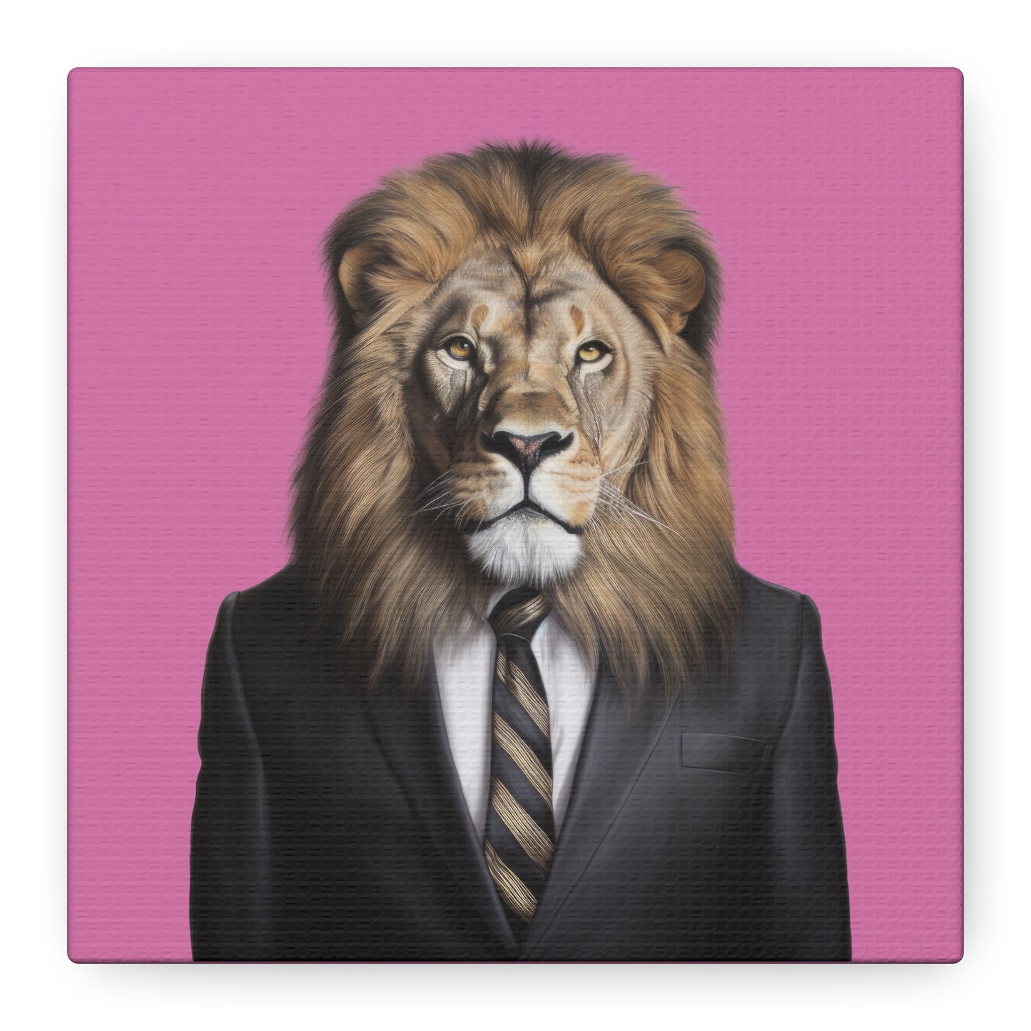 Lion Business Person Matte Canvas, Stretched, 1.25"