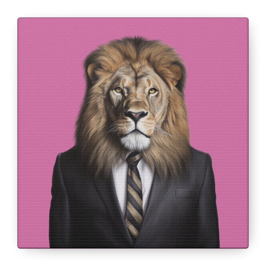 Lion Business Person Matte Canvas, Stretched, 1.25"